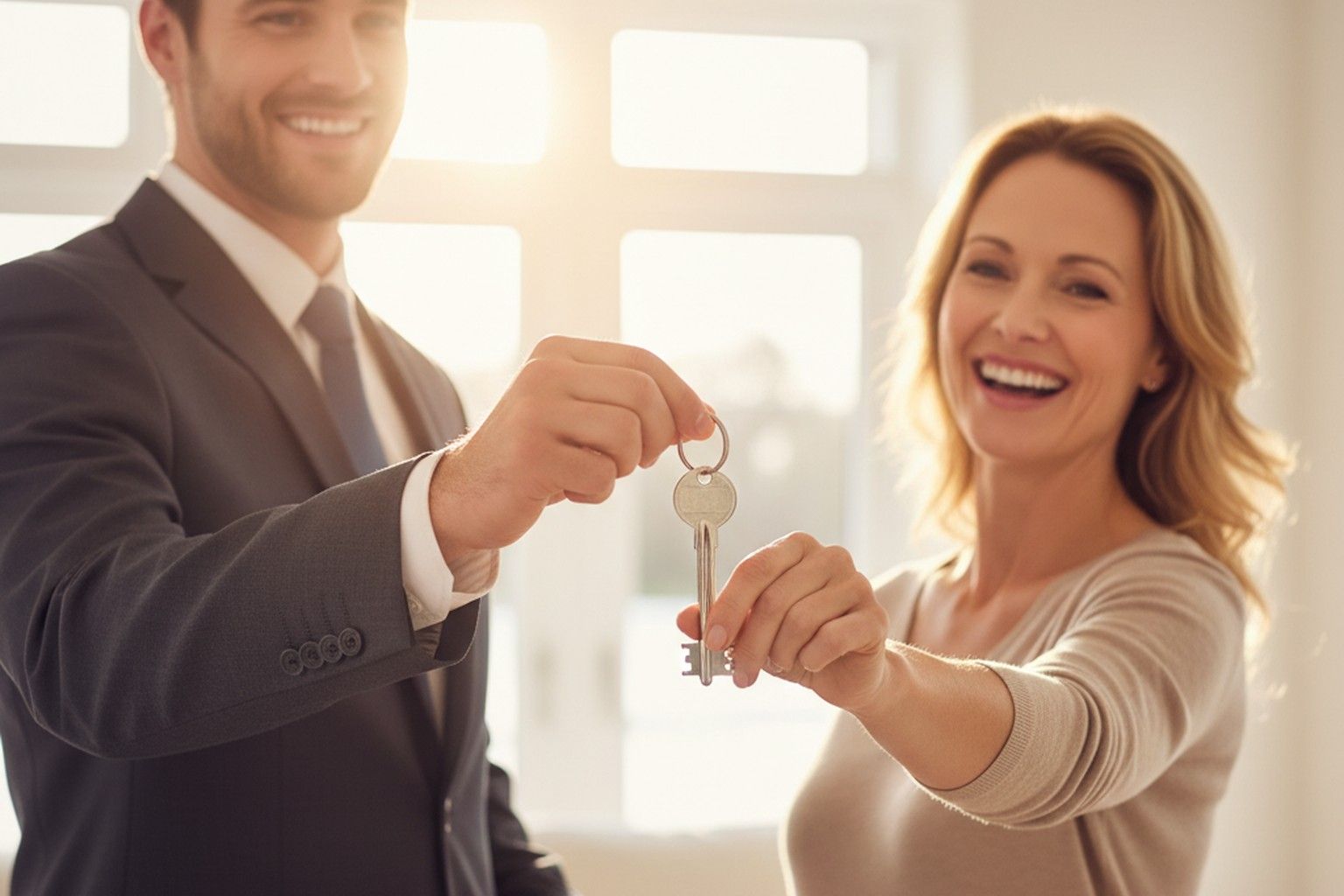 Erfolgreiche Schlüsselübergabe nach Immobilienverkauf in Bremen